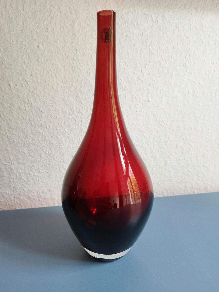 2 Vasen  rot Johanna Jelinek Salong Design Ikea Handmade Glas Art in Berlin