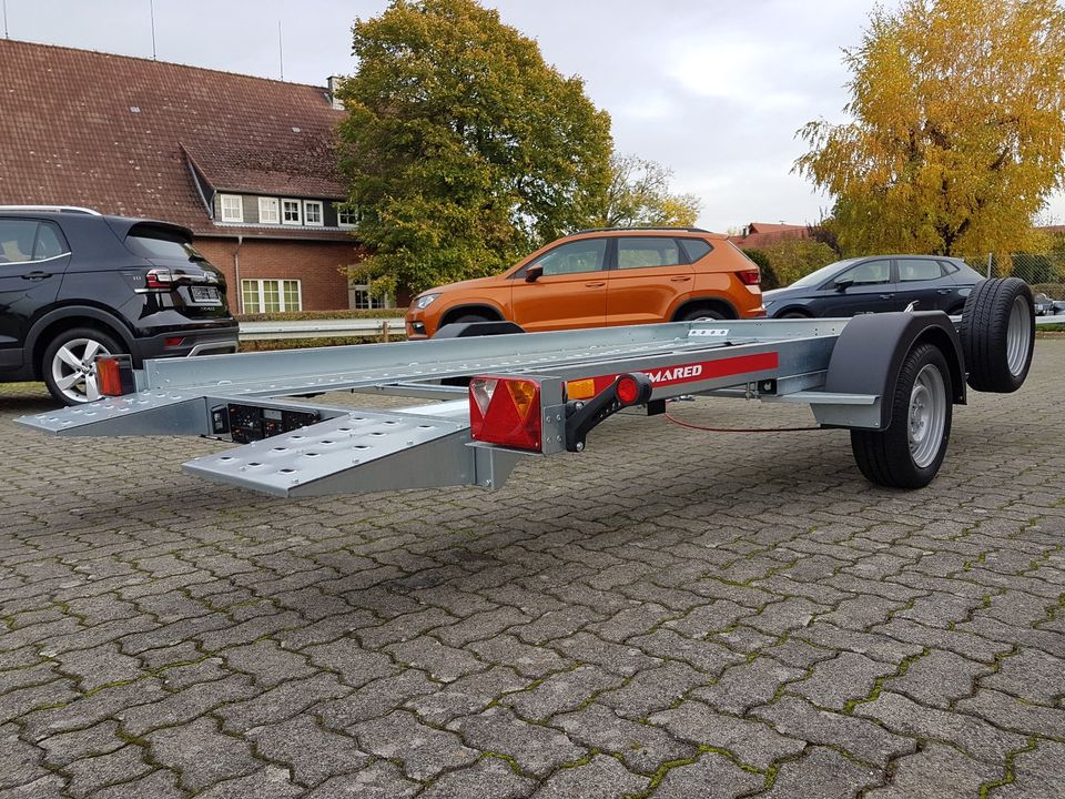 Temared Car Flat 3518 U 1,5t 1.500kg Autotransportanhänger in Lüdersfeld