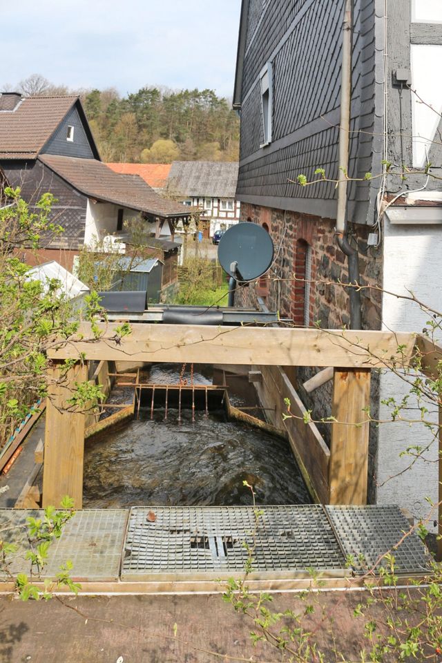 Idyllisch Wohnen in einer alten Mühle! Aktive Mühle im Ortskern von Somplar (Allendorf/Eder) in Allendorf