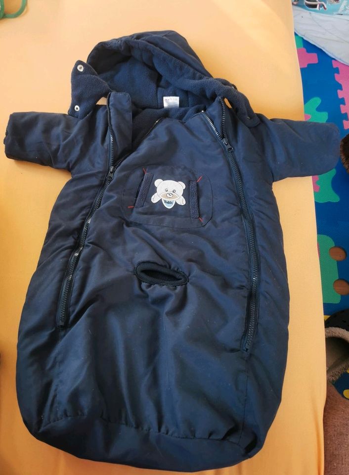 Fußsack, Gr. 62/68,blau,Sack mit Arm für Kinderwagen, Babyschale in Mittweida