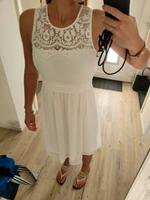 Spitzen Minikleid Vero Moda Gr. L (40) weiß kurzes  Kleid Sommerk Bayern - Burgau Vorschau
