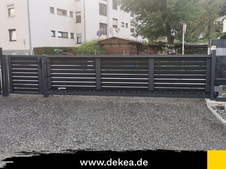Stahl Schiebetor BR.22 Modern Eingangstür Tor nach Maß Gartentor Schwebetor auf Rollen Schienentor Tür Sahltor in Dresden