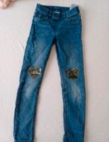 Jeans 134 Mädchen Pailletten Jeggings Baden-Württemberg - Köngen Vorschau