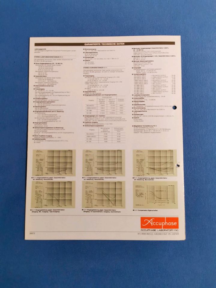 ⭐ Accuphase P-11 C-11 Prospekt in deutsch in Hamm