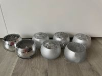 ⚡️Kerzenhalter Dekoration Glas Silber Glitzer ⚡️ Nordrhein-Westfalen - Leverkusen Vorschau