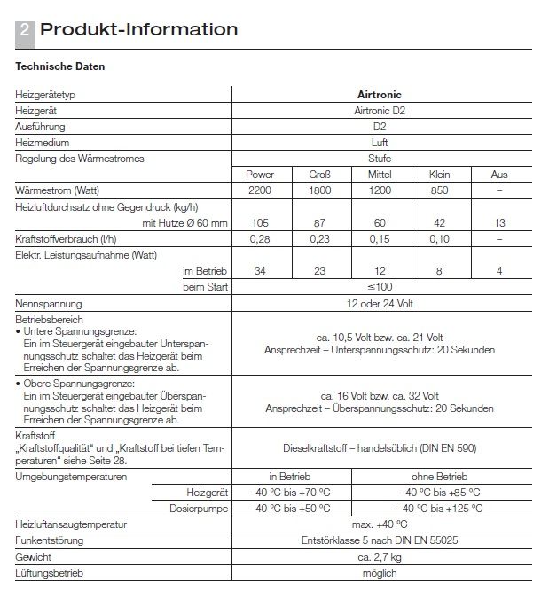 Eberspächer D2 Standheizung Airtronic 12V 252115 252115050000 in Herbstein