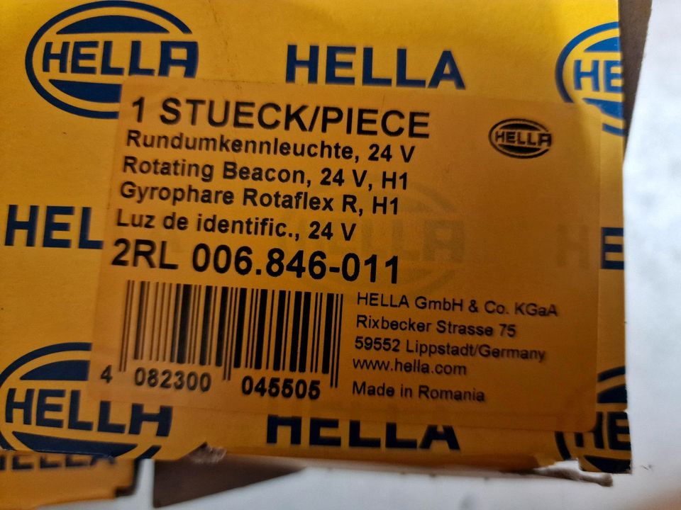 Hella Rundumkenleuchte 24v H1 2RL 006.846-011 NEU Rundumleuchte in