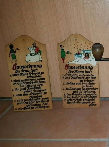 Wanddekoration Holz Hausregeln Wandbild in Leverkusen