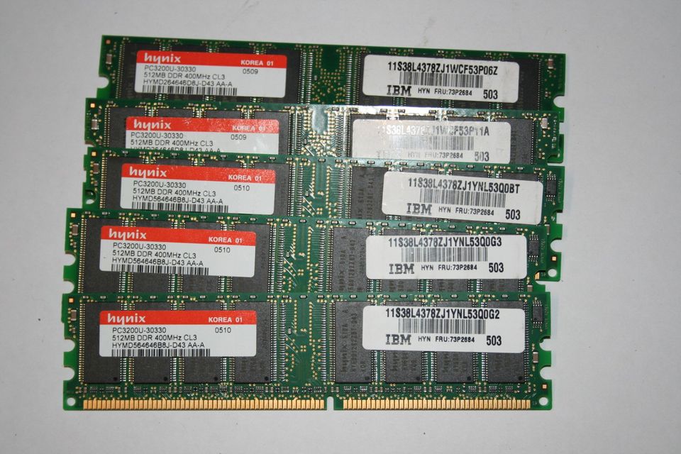 5 x Ram Hynix  512 MB in Am Großen Bruch