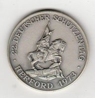 Silbermedaille 22. Deutscher Schützentag 1973 Baden-Württemberg - Freiburg im Breisgau Vorschau