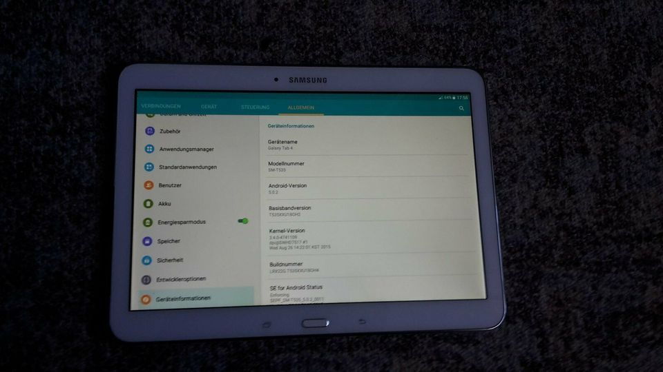 Samsung Galaxy Tab 4 10.1 LTE (SM-T535), weiß in Göggingen