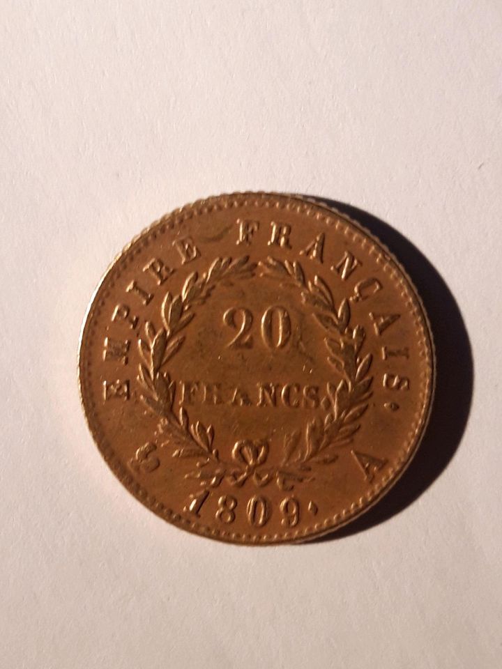 Goldmünze 20 Francs Napoleon 1809 A in Oberndorf am Neckar