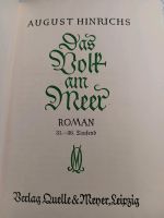 Buch Roman August Hinrichs Das Volk am Meer ca.aus 1929 Rheinland-Pfalz - Bretzenheim Vorschau