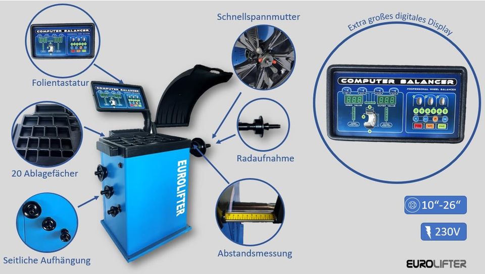 Profi Starterpaket Auswuchtmaschine und Montiermaschine in Ludwigsau