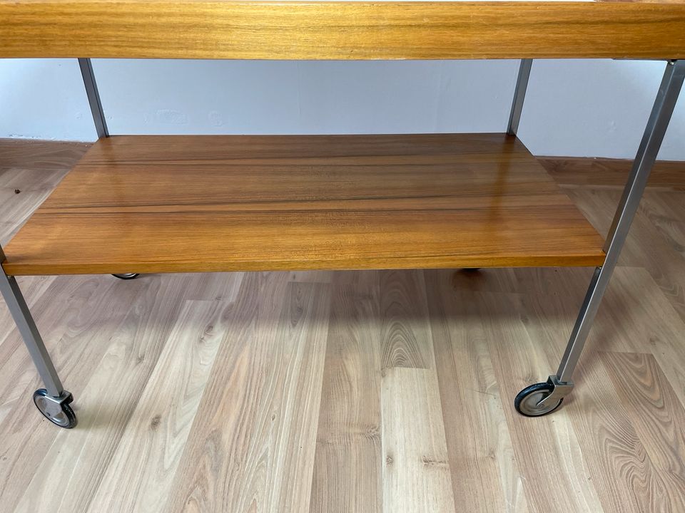 Servierwagen Teak Vintage 1970-er Chrom in Heidelberg