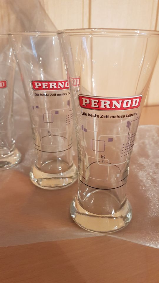 6 Pernod Longdrinkgläser in Kalkar