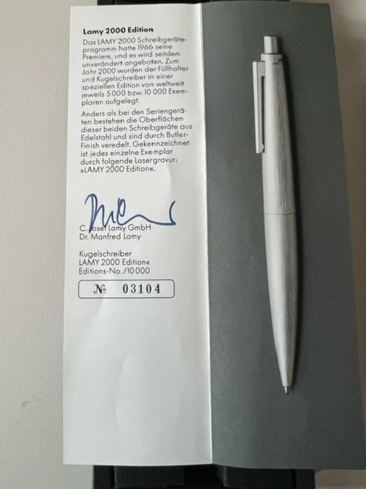 LAMY 2000 Schreibgeräte "Edition", Füller u. Kugelschreiber) in Langenfeld