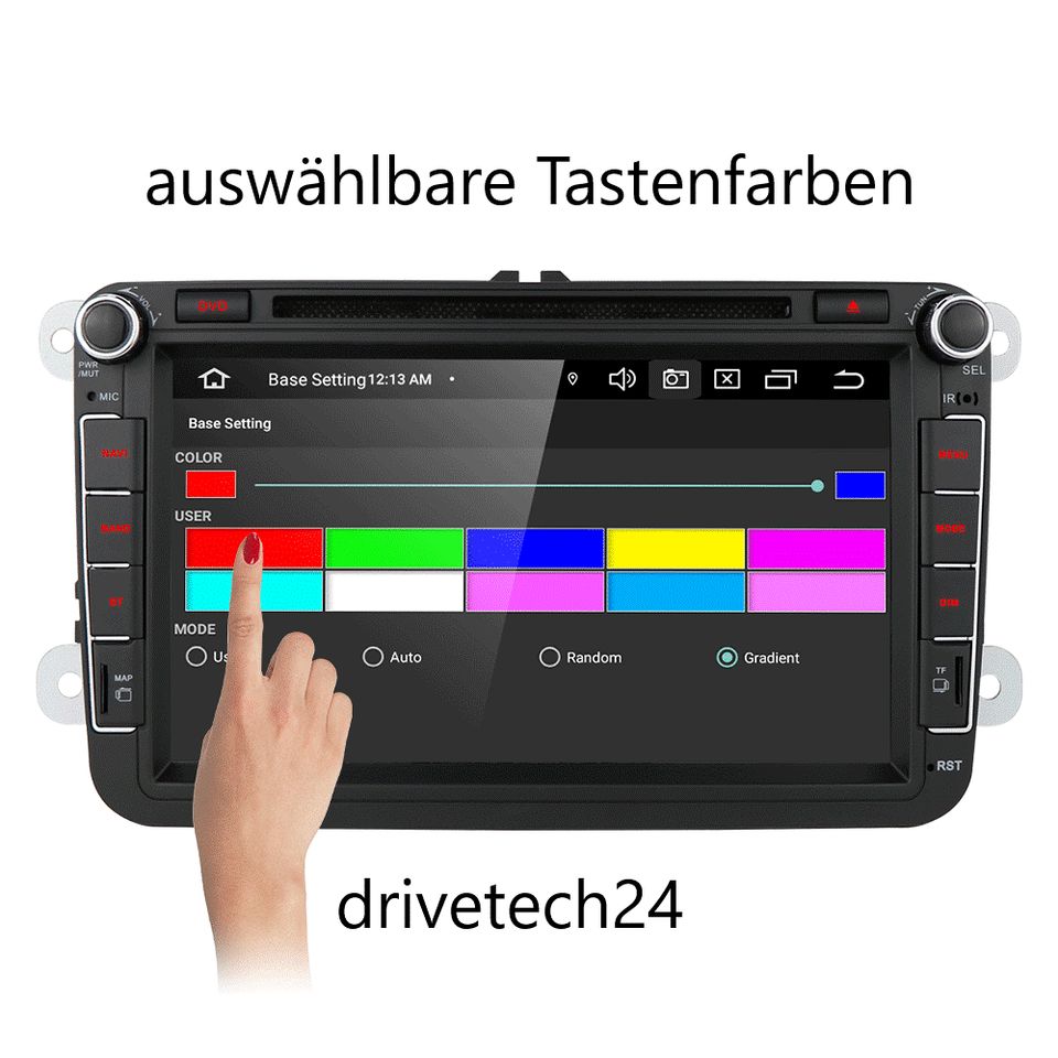 8" Android 10 DVD Autoradio GPS Für VW Golf Skoda Seat Tiguan EOS in Dortmund