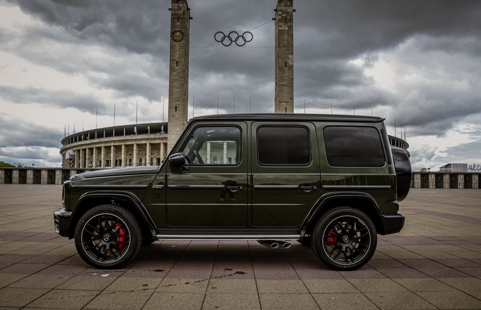 Mercedes-Benz G63 AMG Olivgrün 2024 mieten SUV G-Klasse G 63 Hochzeitsauto Sportwagen in Berlin