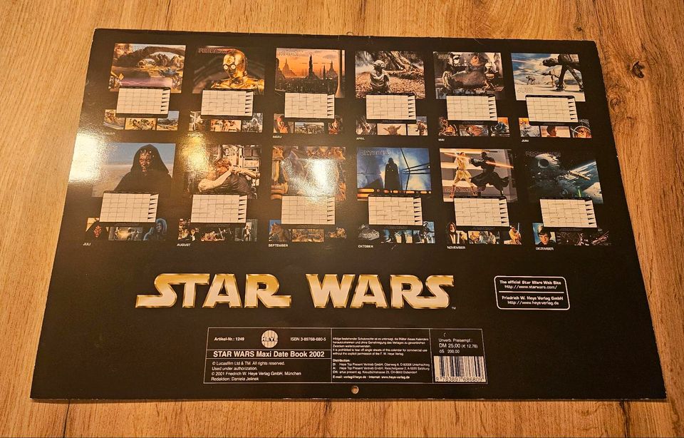 Star Wars Wandkalender Kalender  2002 in Markgröningen