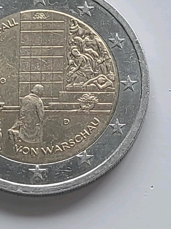 2 Euro Gedenkmünze "50 Jahre Kniefall von Warschau" A in Neukirchen/Erzgeb