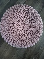 Pouf Kissen Strick Wohnzimmer Hocker rosa Obervieland - Kattenesch Vorschau