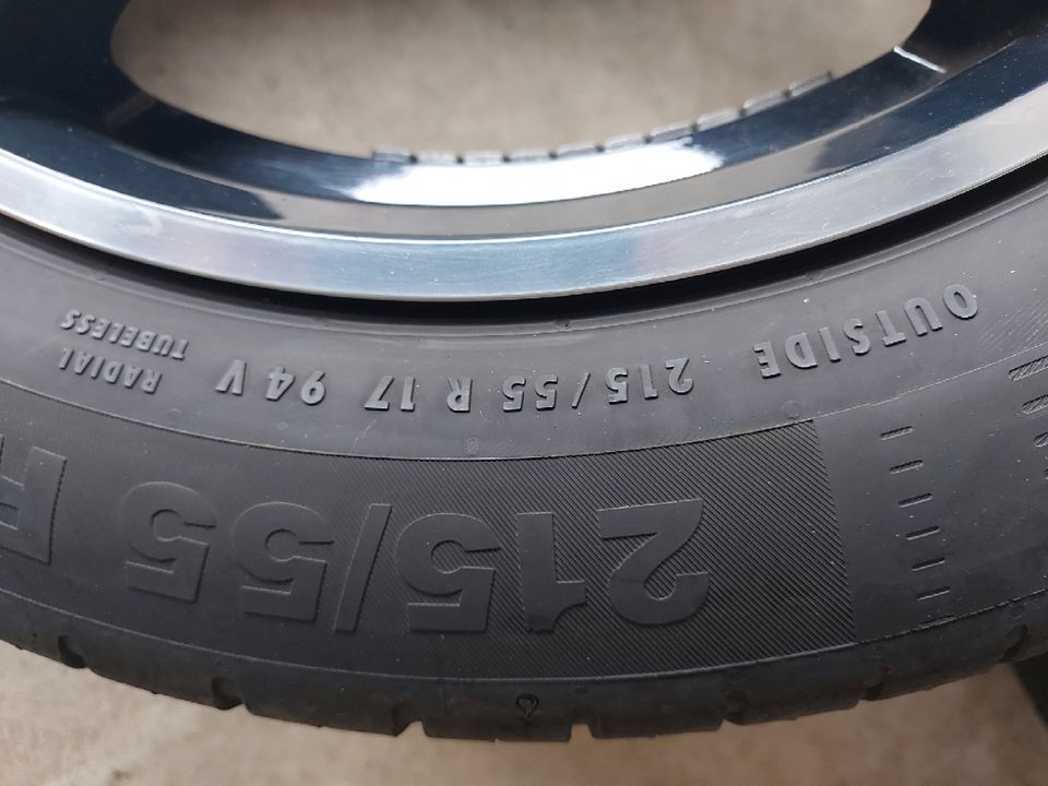 ALU-Felgen 7Jx17 mit Sommerreifen 215/55 R17 94V ET in Burbach