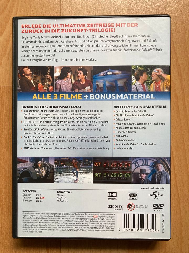 Zurück in die Zukunft Trilogie, DVD 3 Filme + Bonusmaterial in Bad Homburg