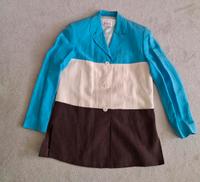 Blazer Color Blocking türkis-creme-braun Gr. 38 Betty Barclay Dresden - Seevorstadt-Ost/Großer Garten Vorschau
