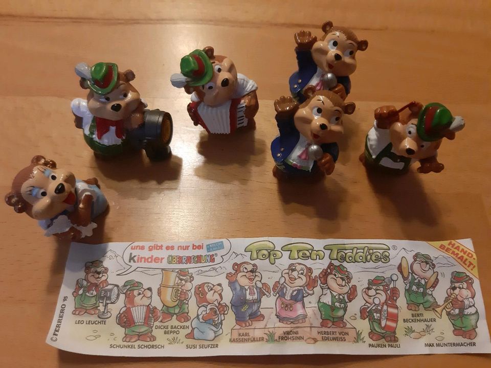 Kinder Ü-Ei Figuren Top Ten Teddies 1995 in Villingen-Schwenningen