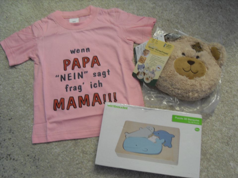 Kinder, Baby Paket,Shirt+vertbaudet 3D Puzzle+Kirschkernkissen in Essen