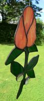 Handarbeit, Bleikristall-Fensterdeko Tulpe, grün/orange, 20x9 cm Rheinland-Pfalz - Mainz Vorschau