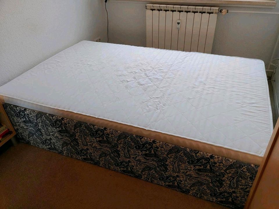 Bett 120x190 mit Bettkasten inkl. Lattenrost + Matratze + Topper in Erkner