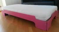 Bett 2 m x 1 m pink inkl. Lattenrost und Matratze Baden-Württemberg - Freiburg im Breisgau Vorschau