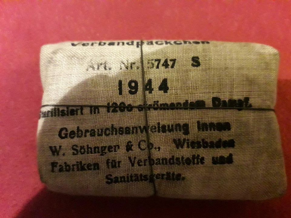 Mullbinden, Verbandspäckchen, 2. Weltkrieg, Deutsche Bundesbahn in Kiedrich