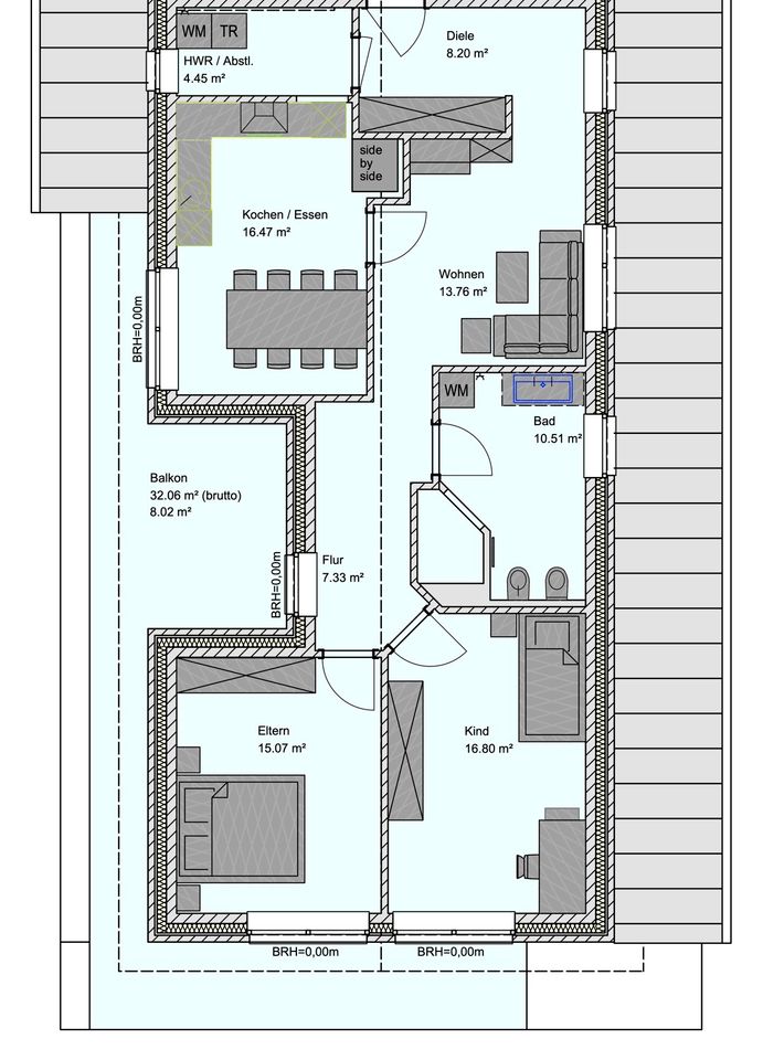 Altersgerechte Neubauwohnung KfW40 Plus mit hochwertiger Ausstattung und Förderung (WE7) in Bad Zwischenahn