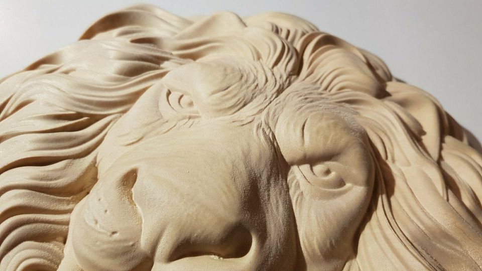 Löwenkopf Lion King 3D CNC gefräst aus Lindenholz lionhead in Krefeld
