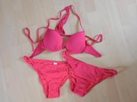 Schöner pinker Bikini, Muster, Neon Pink, 80A, 38/40, M/L, C&A Berlin - Pankow Vorschau