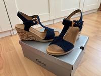 Sandalen Schuhe Damen blau Keilabsatz chic festlich Nordrhein-Westfalen - Wickede (Ruhr) Vorschau