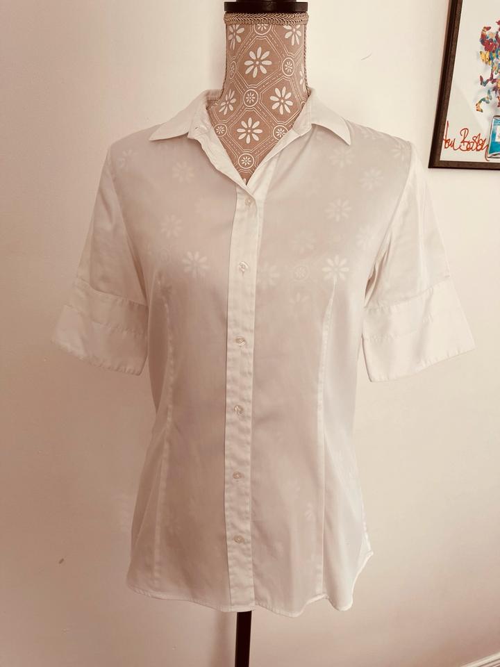HUGO BOSS Damen Bluse Kurzarm weiß S 36 Business in Hamburg