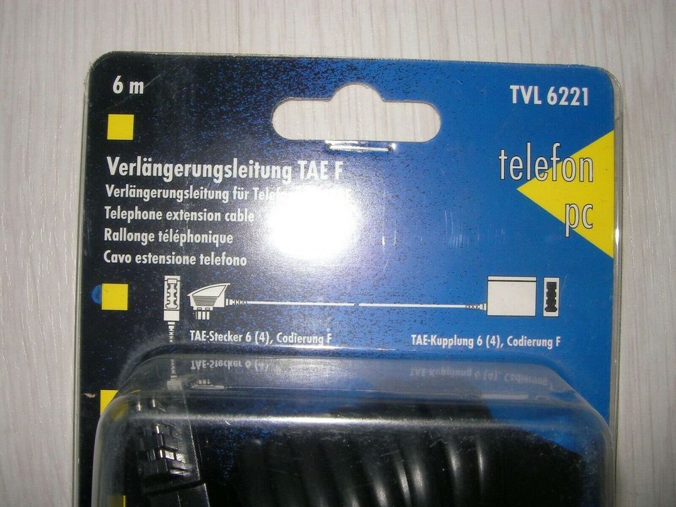 Telefonverlängerung Verlängerungskabel für Telefon  PC TAE F in Jena