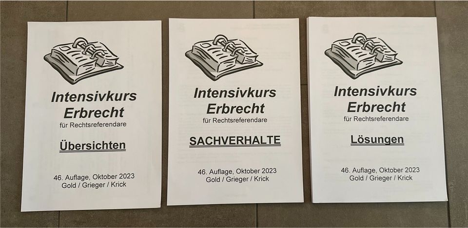 Hemmer Intensivkurs Erbrecht Unterlagen in München