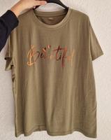 Grünes T-Shirt mit Roségoldenem " Beautiful" Print - Größe XL Duisburg - Rumeln-Kaldenhausen Vorschau