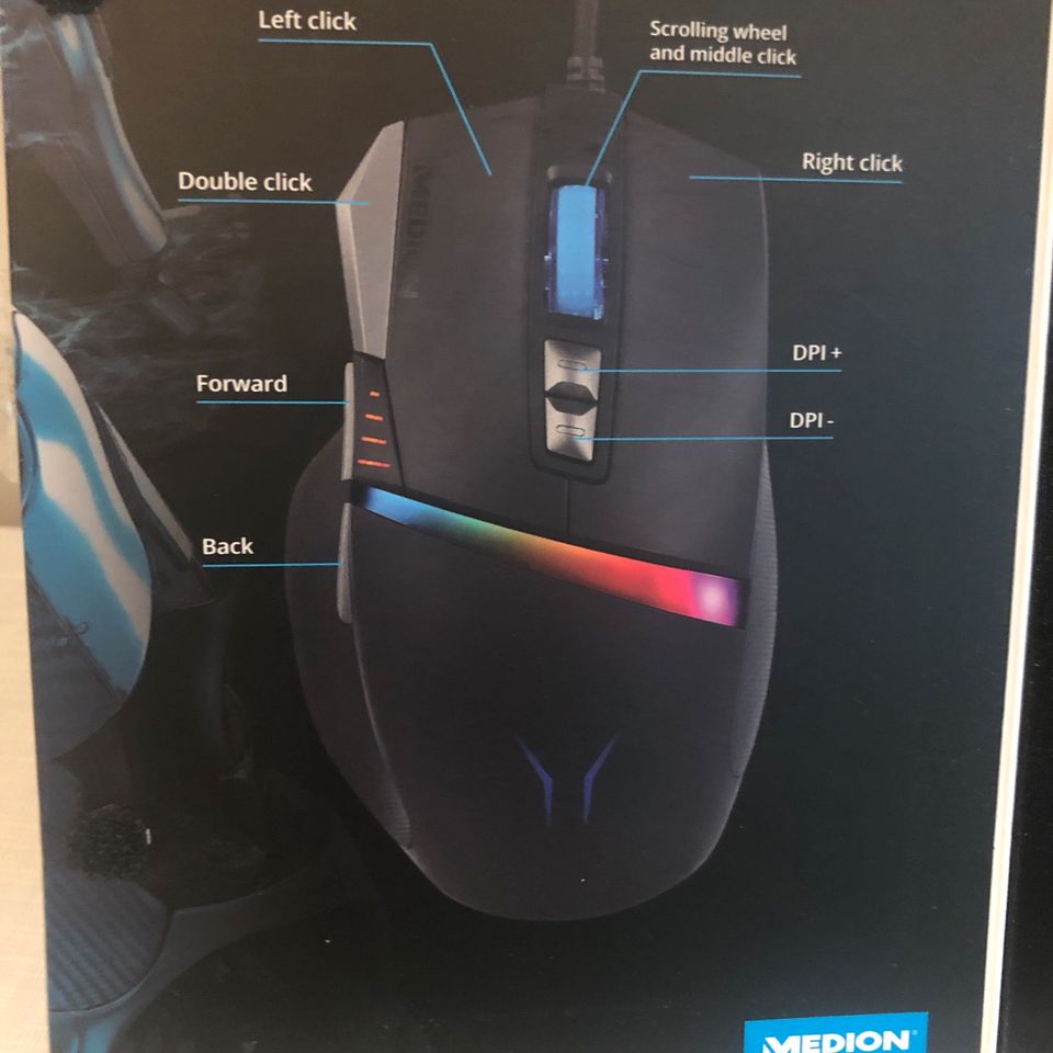Gaming Mouse blau leuchtend in Hamburg