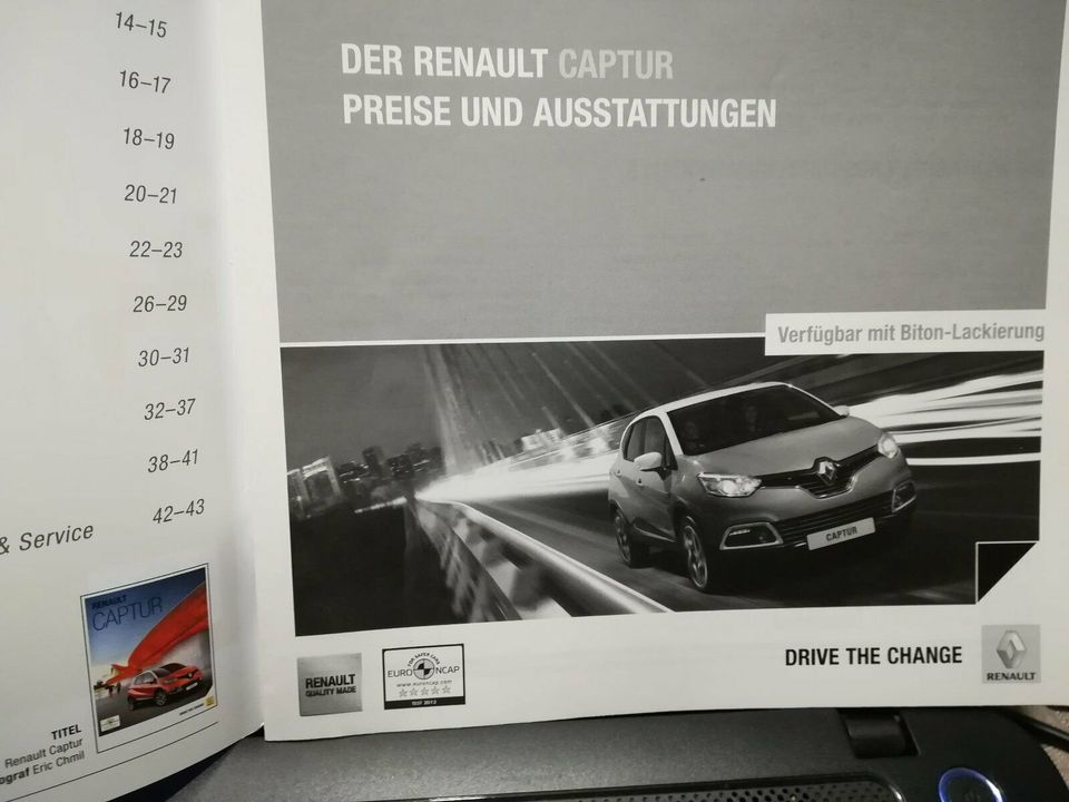 RENAULT CAPTUR. Broschüre. Werbung. 2015 in Wiehl