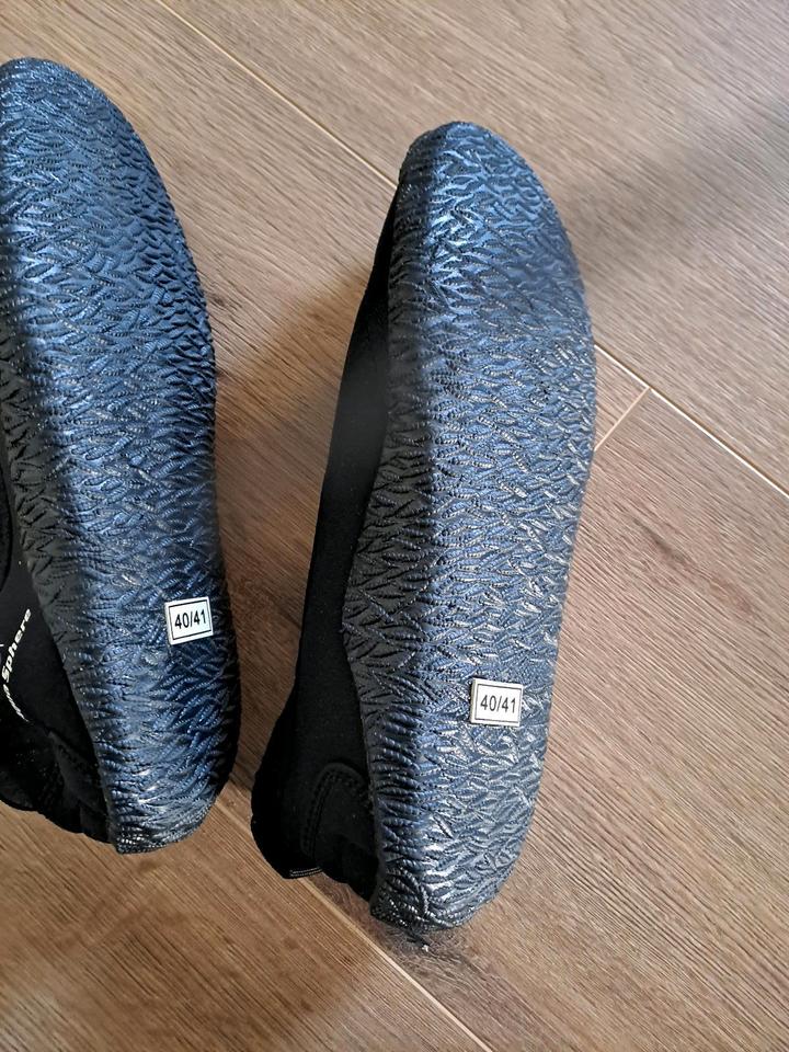 Beachwalker, Strand-Schuhe, Aquaschuh, schwarz, 40/41, Neopren in Neuhof