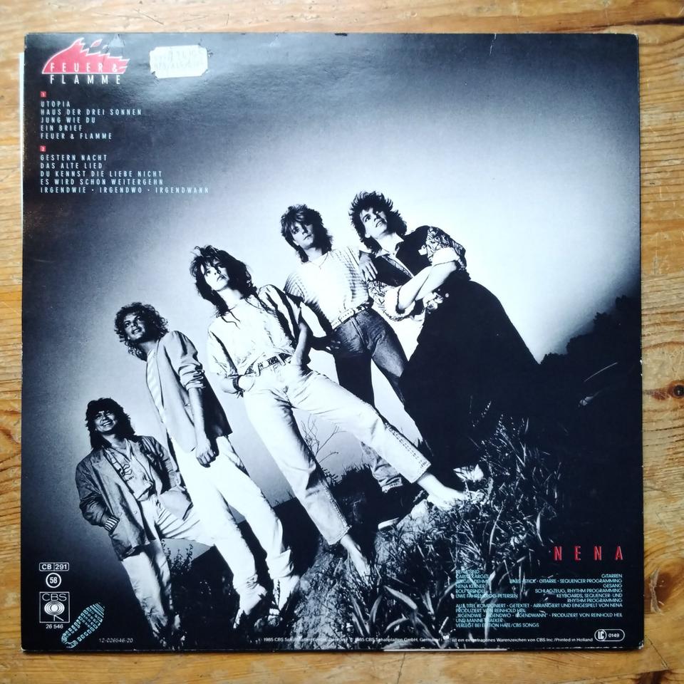 Nena Feuer & Flamme LP 1985 Vinyl vg+ Irgendwie Irgendwo +Katalog in Kiel