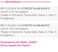 Poetry slam tickets Theater I’m Römerhof Kr. München - Oberschleißheim Vorschau