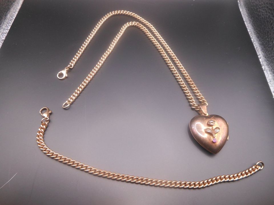 Halskette,Medaillon und Armband Älter 925er Silber in Ovelgönne