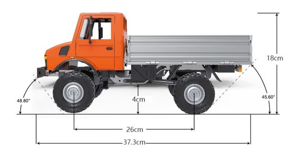 Unimog U1300 1:12 RTR Orange 4x4 2.4G RC Truck Crawler Off Road in Cottbus